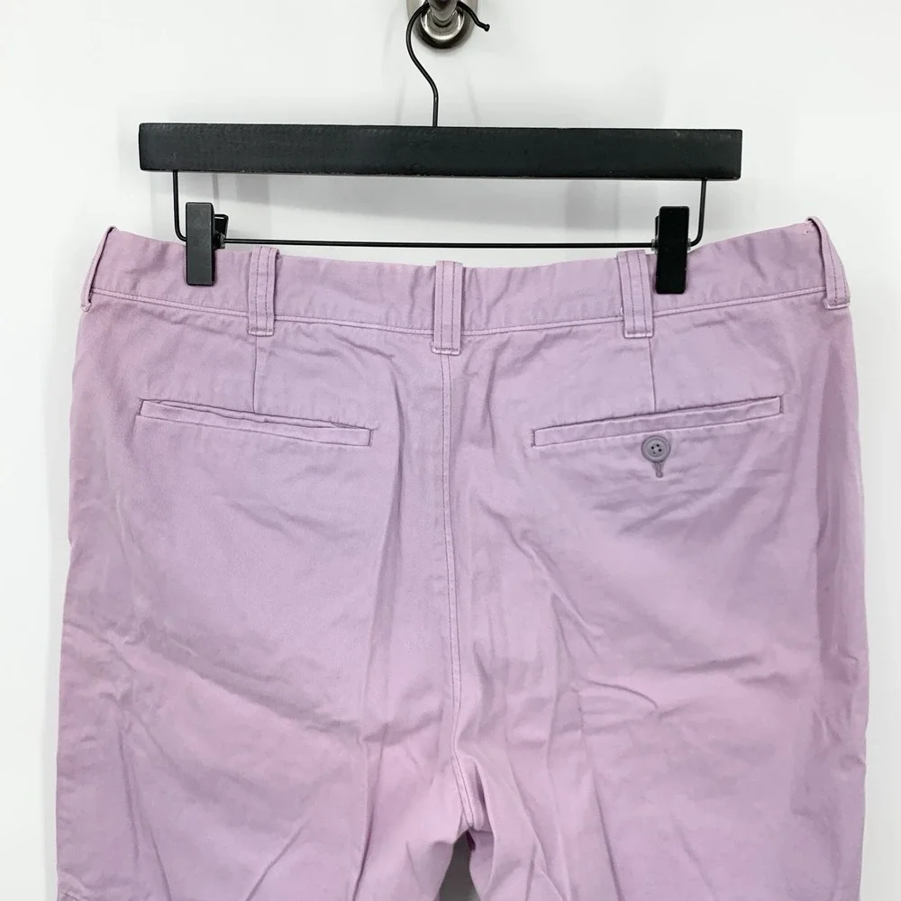 J Crew Men Size 35 x 9 Shorts‎ Light Purple Chinos Khakis Garment Dyed Cotton